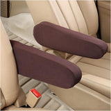 2 Pcs Set Car Front Seat Armrest Covers Armrest Protectors for Truck Van Coffee