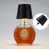 Wireless Pridola Bottle Lamp Rechargeable 3 Color Stepless Dimming Wine Bottle Light Black