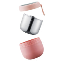 Insulated Oats Containers Yogurt Jars Food Thermos for School Office Picnic Travel Pink