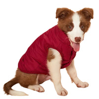 Winter Warm Dog Coat Pet Jacket Dog Clothes Wine Red