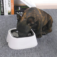 1.5L Pet Dog Water Bowl No Spill Dog Water Bowl Slow Water Feeder Gray