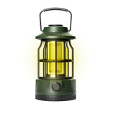 Retro Tent Camping Lantern Rechargeable Night Lamp Camping Light Green