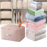 Self Compression Organizer Space Saver Bags Packing Totes for Blankets Clothes Pink