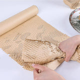 30M Honeycomb Packing Paper Recyclable Cushioning Packing Paper for Moving Wrapping Roll Brown