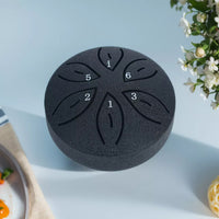 6-Note Rain Drum for Outside Garden Mini Steel Tongue Drum Instrument Black