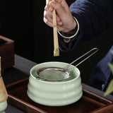 4Pcs Traditional Japanese Matcha Tea Set Tea Whisk Tools Green