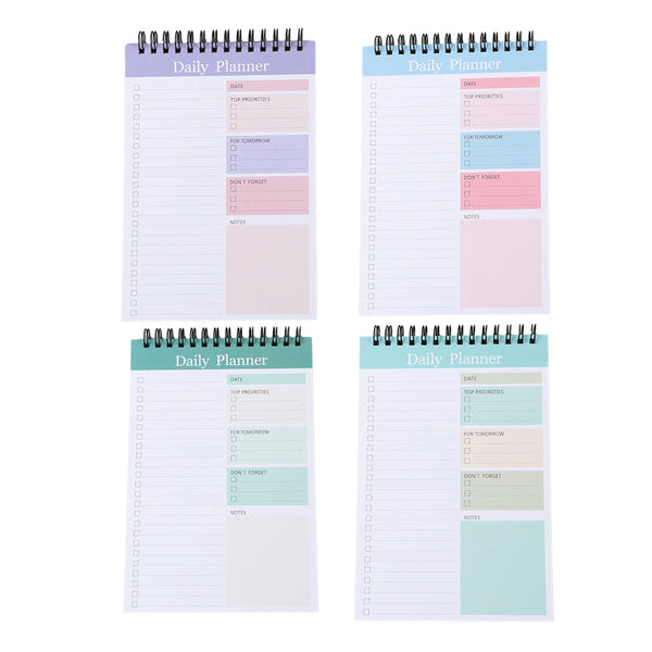 Set of 4Pcs 35 Sheets To Do List Notepad Undated Daily Planner Notebook Memo Notes