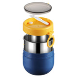 Insulated Oats Containers Yogurt Jars Food Thermos for School Office Picnic Travel Blue