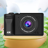 8X HD Digital Camera Kid' Camera Autofocus 4K Camera with Memory Card Black