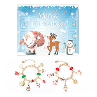 24 Days Christmas Countdown Calendar Advent Calendar Blind Box DIY Bracelet Jewelry Making Kit Style 4