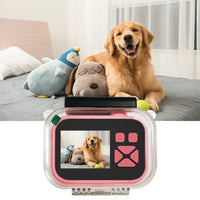 Kids Digital Camera Set Video Camera with Waterproof Case and Memory Card Pink