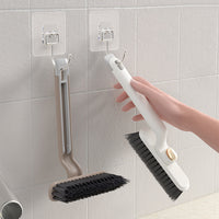 Set of 2Pcs 3-in-1 Rotating Crevice Cleaning Brush Multi-Function Corners Gap Brush for Kitchen Bathroom White