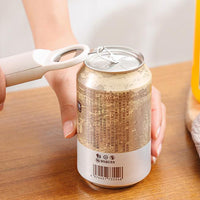 Retractable Jar Opener Magnetic Bottle Opener Can Opener Kitchen Gadgets for Weak Hands Beige