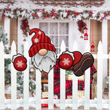 Christmas Outdoor Fence Peeker Xmas Garden Ornaments Decoration Style 3