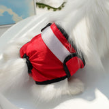 Washable Female Pet Nappy Diaper Dog Cat Physiological Pants Red