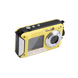 24MP Waterproof Digital Camera 1080P Underwater Camera for Snorkeling Yellow