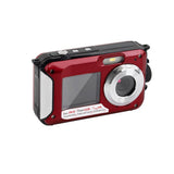 24MP Waterproof Digital Camera 1080P Underwater Camera for Snorkeling Red