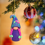 5-Piece Christmas Tree Gnome Hanging Pendant Acrylic Xmas Ornaments Decorations Style 1