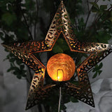 Solar Powered Wind Chimes LED Lights Hanging Decorative Light Garden Yard Outdoor Decor Star Style