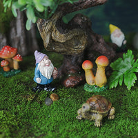 7Pcs Mini Resin Dwarf Gnome Statue Table and Garden Ornaments