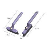 Set of 2Pcs 3-in-1 Rotating Crevice Cleaning Brush Multi-Function Corners Gap Brush for Kitchen Bathroom Purple