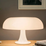 Retro LED Mushroom Table Lamp  Dimmable Desk Lamp Hotel Bedroom Decoration Beige