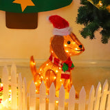 3D Light Up Pine-wool Dog Ornament Christmas LED Lighted Standing Outdoor Decoration (Copy)