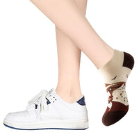 5 Pairs of Low Cut Socks Funny Womens Novelty Socks No Show Socks Style 1