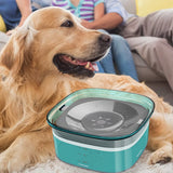 2L Dog Water Bowl Anti Splash Dog Bowl Water Dispenser Slow Drinking Water Bowl Green