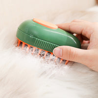 3-in-1 Electric Spray Brush for Cat Grooming Brush Steamy Massage Comb Green