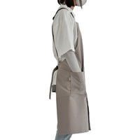 Kitchen Apron with Pockets Chef Apron Adjustable Aprons for Crafting Drawing Grey