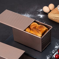 Non-stick Loaf Pan with Lid Carbon Steel Bread Mold for Toast Oven Baking Coffee