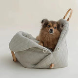 2-in 1Travel Pet Carrier Portable Pet Car Seat Pet Carrier Bag Grey