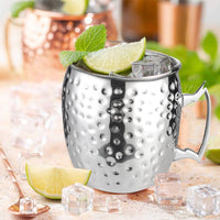 2Pcs 530ml Moscow Mule Stainless Steel Mug Drinking Beer Cup Silver