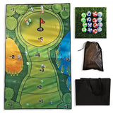 Putting Pitching Hitting Casual Golf Play Fun Game Set Chip Games Sticky Practice Golf Mat Set