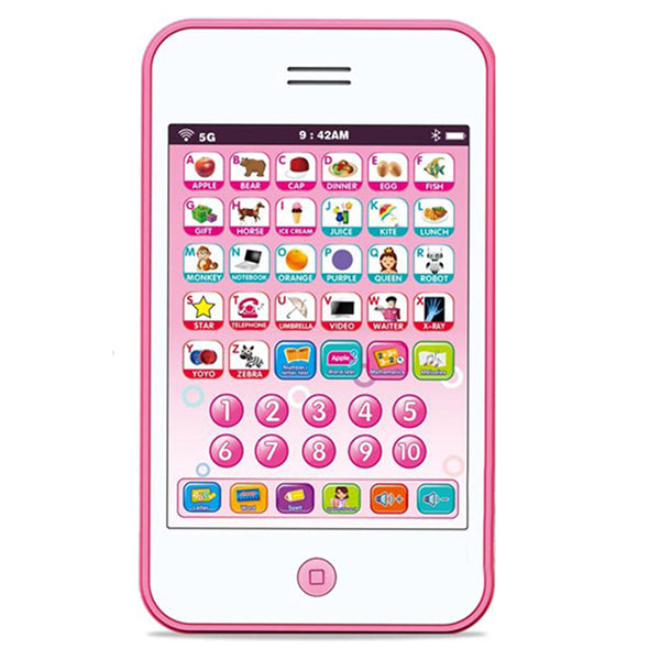 Toddlers Letters Alphabet Learning Phone Toy Kids Touch Screen Learning Education Toys Pink