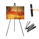 Metal Folding Easel Stand Portable Tripod Display Stand Floor Poster Easel Stand Black