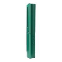 Portable Hair Straightener Comb Rechargeable Mini Hair Straightener Green