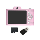 1080P Retro Digital Camera with 32G Memory Card Kids Student Camera Pink