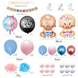 111Pcs Gender Reveal Balloon Set Arch Balloon Garland Kit for Boys Girls Birthday Decorations