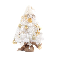 50cm Tabletop Flocking Christmas Tree with LED Lights for Christmas Party Home Decoration