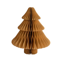 Tabletop Artificial Christmas Tree Magnetic Paper Honeycomb Christmas Tree Christmas Party Home Decoration Brown