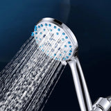 High Pressure 5-mode Handheld Shower Head Bathroom Accessory Silver