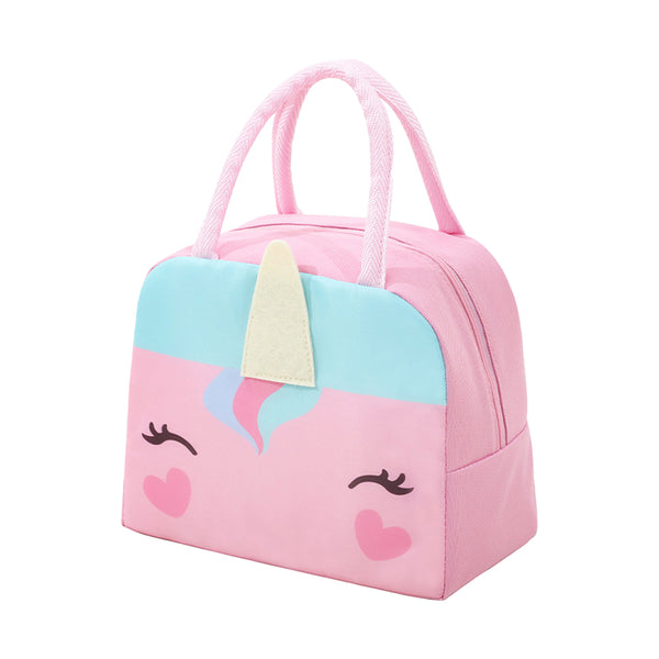 Children Cute Cartoon Animal Lunch Bags Lunch Box Carry Tote Picnic Storage Bag Pink