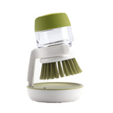 Multi-purpose Scrubbing Dish Brush with Soap Dispenser Cleaning Brush Kitchen Cleaning Tool Green