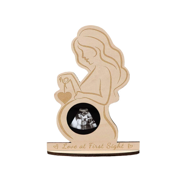 Pregnant Ultrasound Picture Frame Expecting Mom Sonogram Picture Frame Wood Color