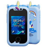 Kids Touchscreen Smartphone Toy Multifunctional Music Player with Camera Blue