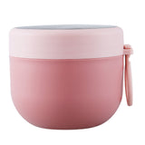 Insulated Oats Containers Yogurt Jars Food Thermos for School Office Picnic Travel Pink