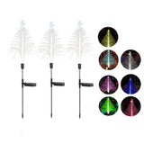 3Pcs Solar Fiber Optic Lights Christmas Trees Lights Outdoor Decorations for Yard Style 1