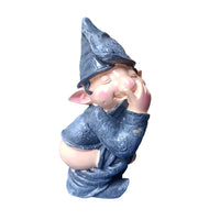 Funny Garden Dwarf Gnome Statue Naughty Miniature Statue Garden Yard Decor